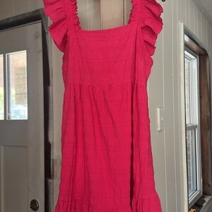 Pink Ruffled Kids Dress